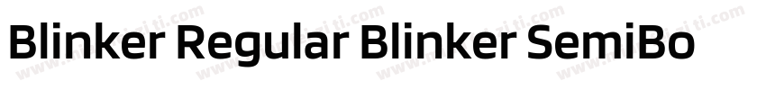 Blinker Regular Blinker SemiBold字体转换